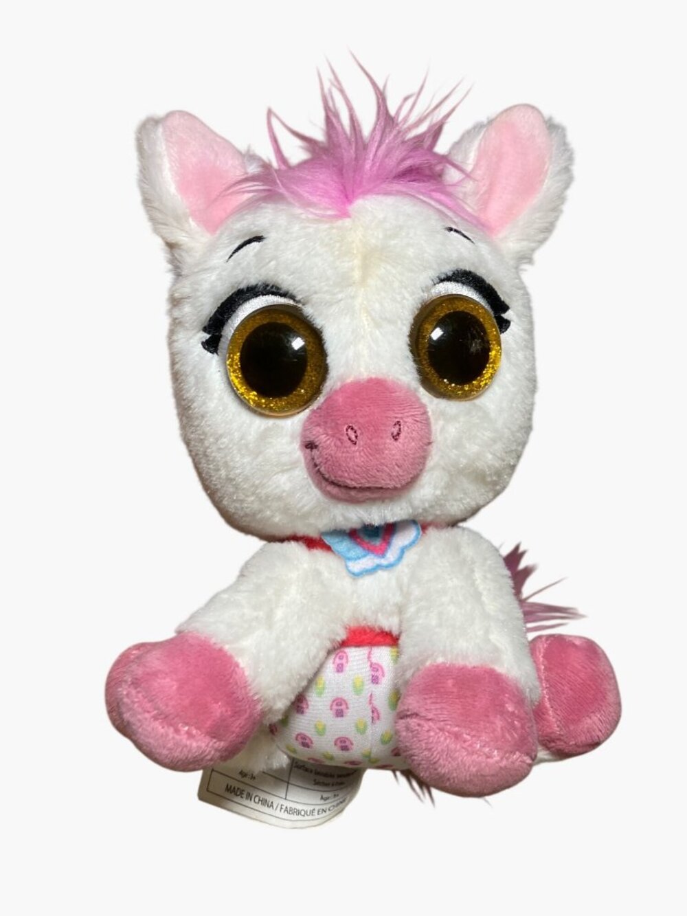 Disney Jr TOTs Plush Pony Care for Me Pet Toy Pink Horse - Picture 2 of 14